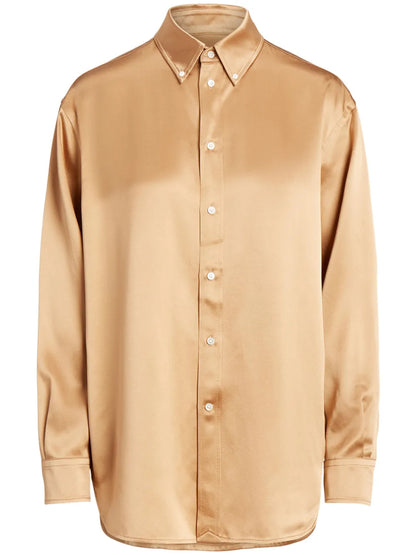 Long-Sleeve Silk Shirt