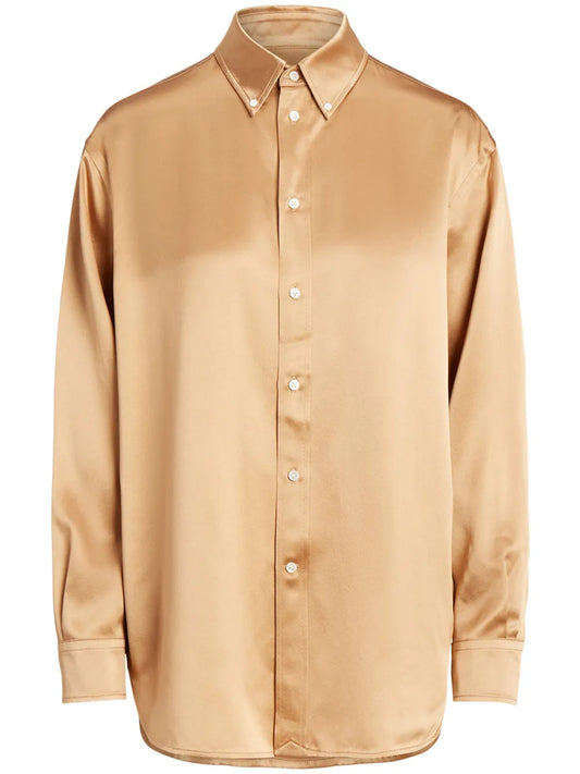 Long-Sleeve Silk Shirt