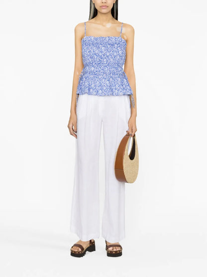 Floral-Print Spaghetti-Strap Top