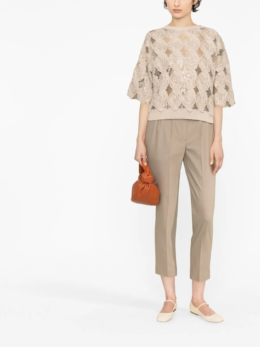 Cropped Tapered Trousers