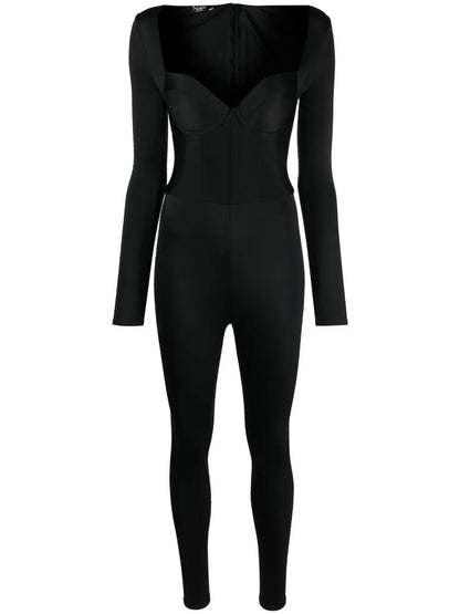 Sweetheart-Neck Stretch Jumpsuit
