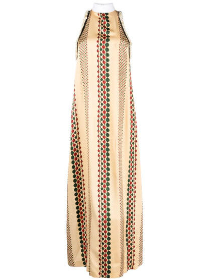 Pearl-Embellished Cotton Dress