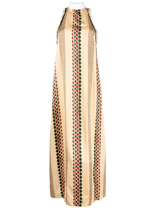 Pearl-Embellished Cotton Dress