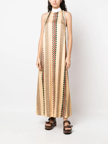 Pearl-Embellished Cotton Dress