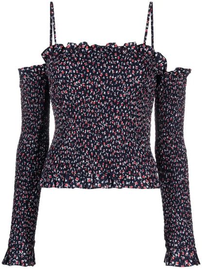 Floral-Print Off-Shoulder Top