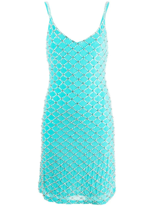 Rhinestone-Embellished Short Dress
