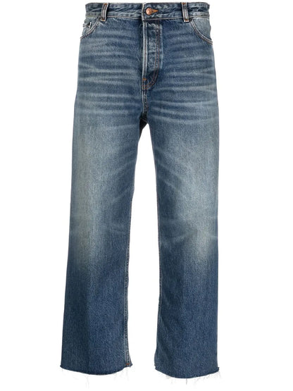 Straight-Leg Cropped Jeans