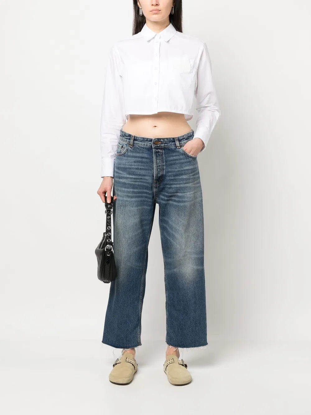 Straight-Leg Cropped Jeans