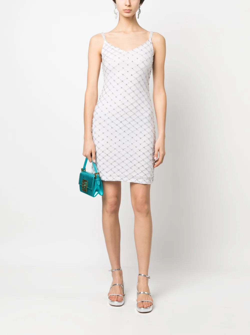 Crystal-Embellished Slip Dress