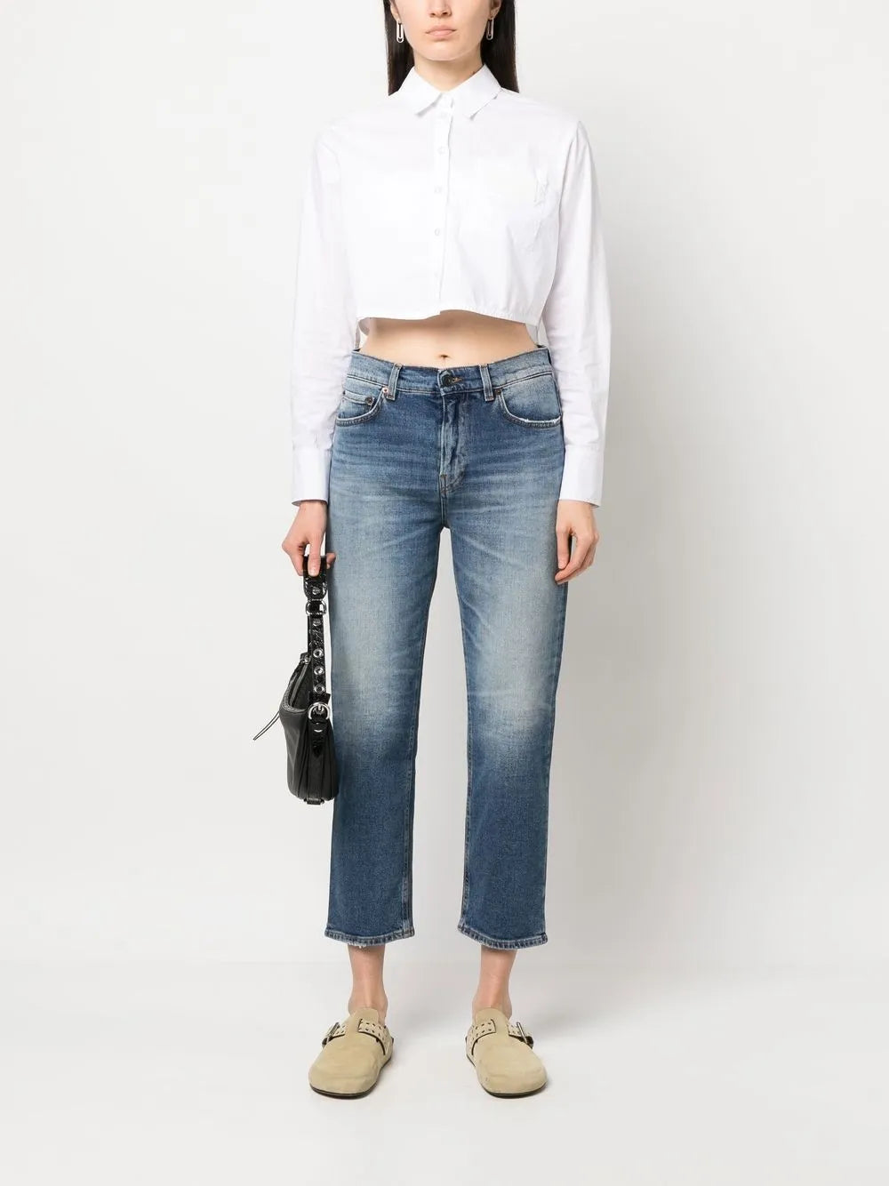 Straight-Leg Cropped Jeans