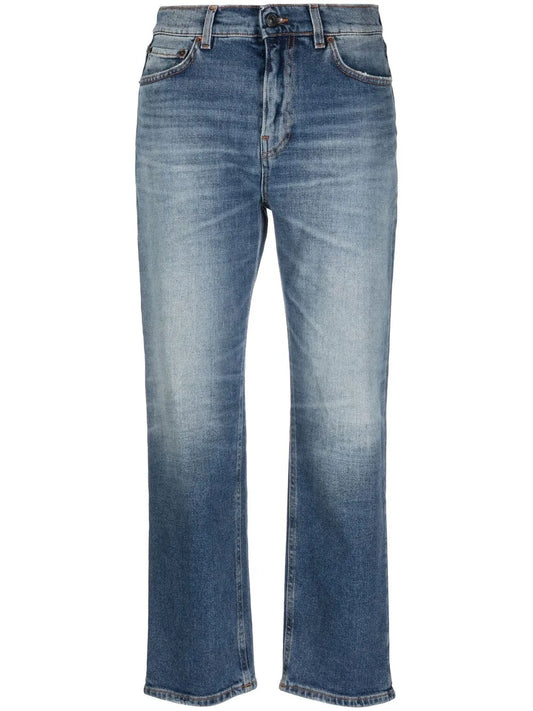 Straight-Leg Cropped Jeans