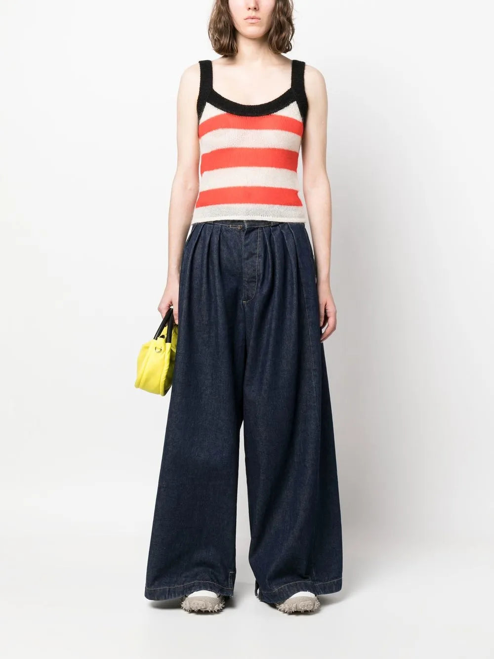 Striped-Knit Tank Top