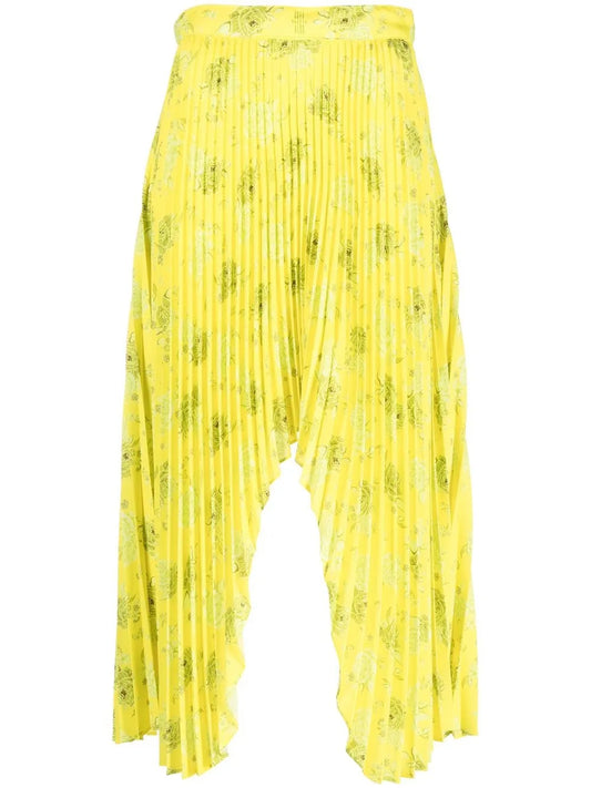 Arch Pleated Midi Skirt
