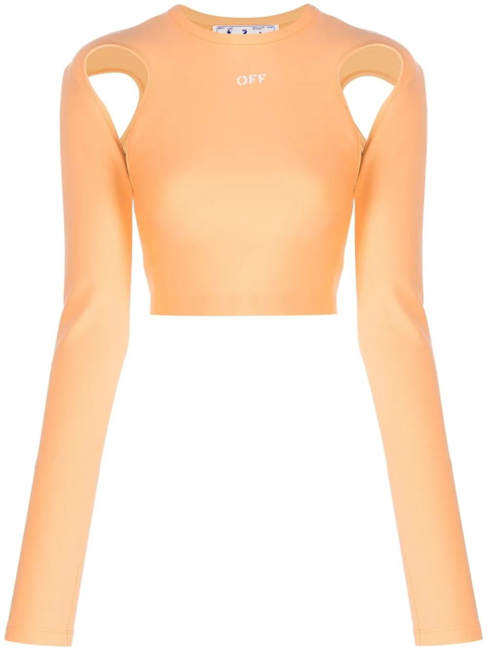 Cut-Out Long-Sleeve Crop Top