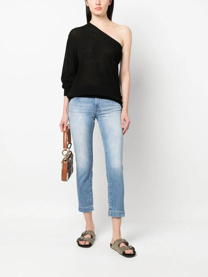 Straight-Leg Cropped Jeans
