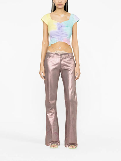Ruched Tie-Dye Top