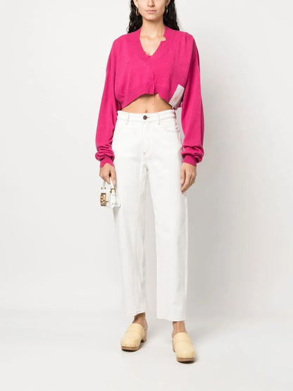 Cropped Knitted Jumper