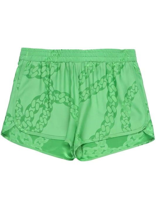 Mid-Rise Satin Finish Shorts