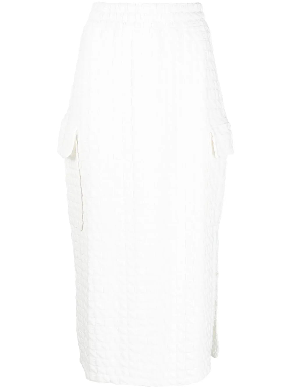 Embossed Logo-Print Midi Skirt