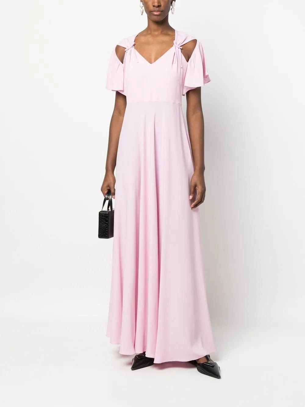 Ruched Cut-Out Maxi Dress