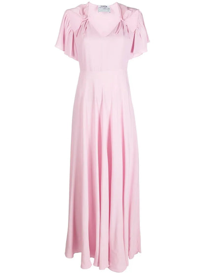 Ruched Cut-Out Maxi Dress