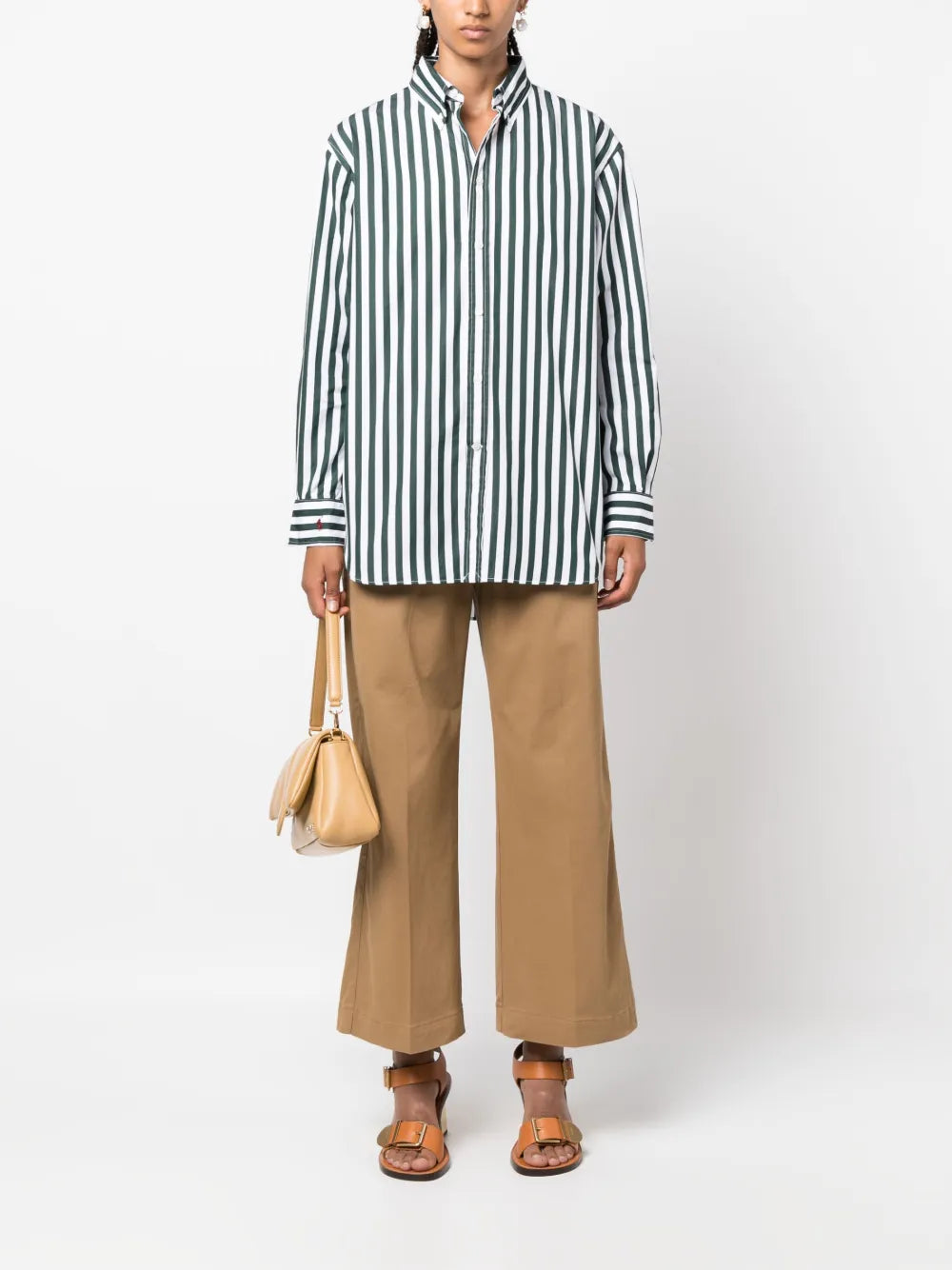 High-Waisted Cropped Trousers