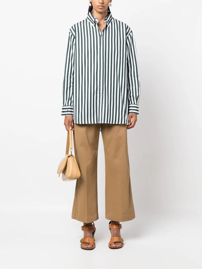High-Waisted Cropped Trousers