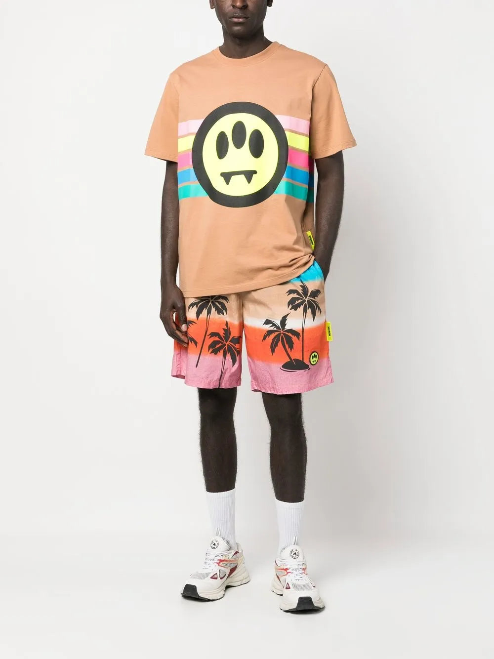 Palm-Tree Print Bermuda Shorts