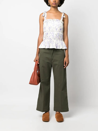 High-Waist Cropped Trousers