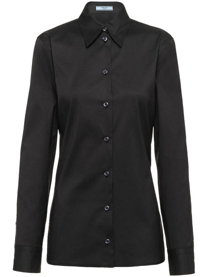 Triangle-Logo Poplin Shirt