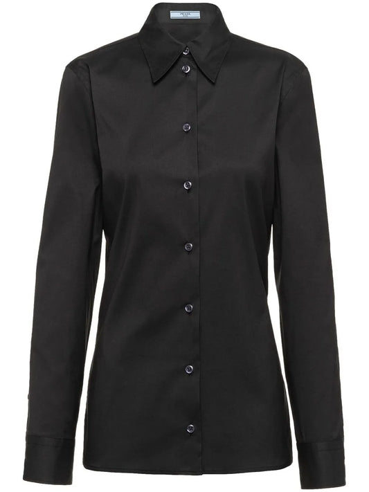 Triangle-Logo Poplin Shirt
