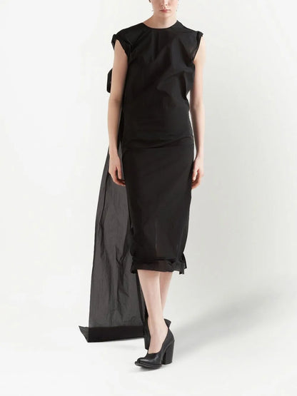 Drape-Detail Midi Dress