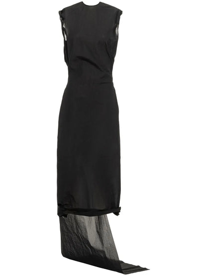 Drape-Detail Midi Dress