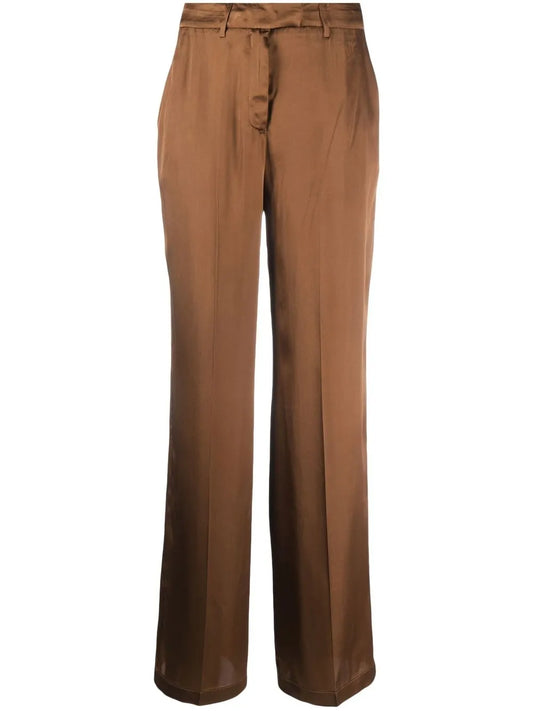 High-Waisted Straight-Leg Trousers
