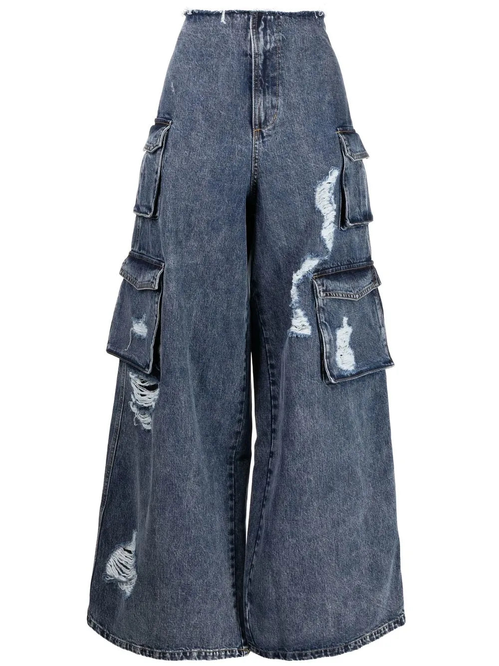 Wide-Leg Cargo Jeans