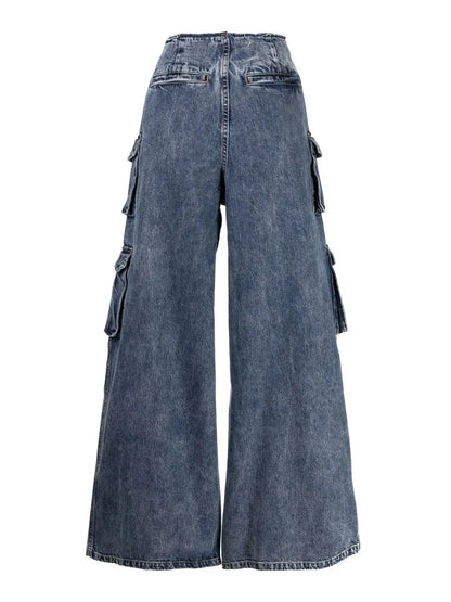 Wide-Leg Cargo Jeans