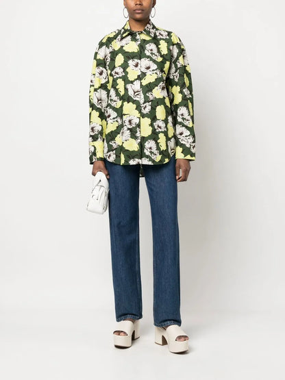 Floral-Print Long-Sleeve Shirt