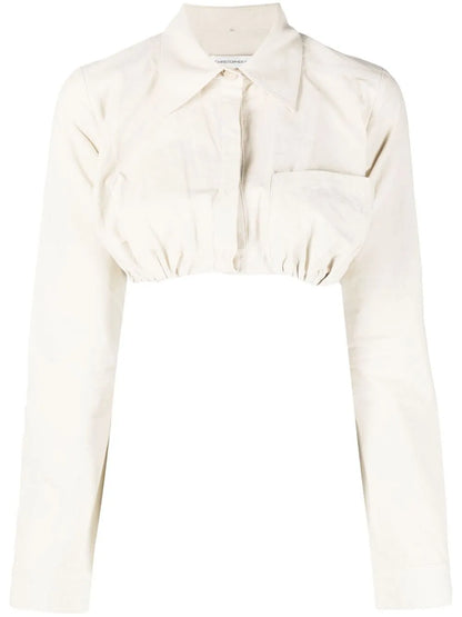 Built-In Bra Cotton Shirt
