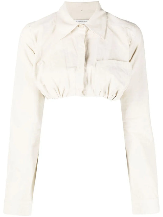 Built-In Bra Cotton Shirt
