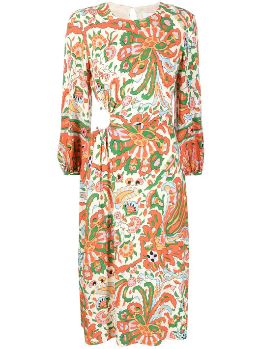 Monica Floral-Print Midi Dress