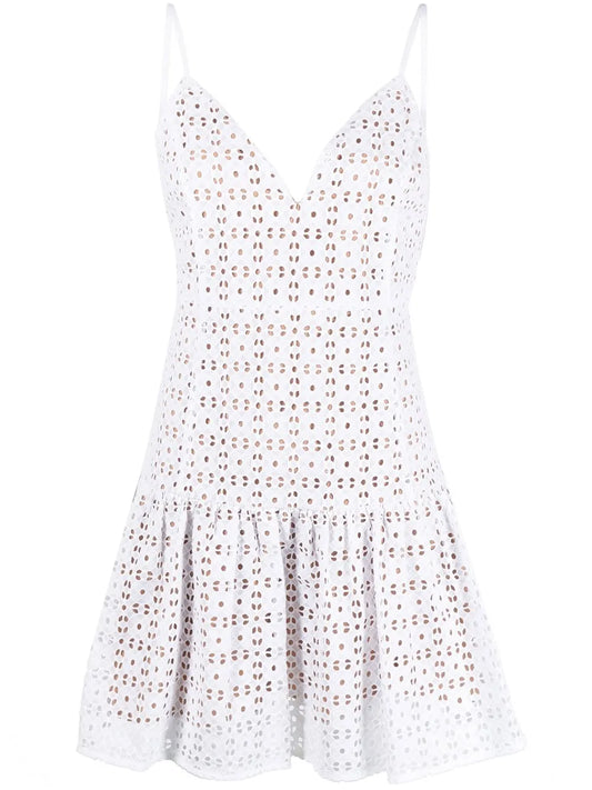 Sangallo Eyelet Mini-Dress