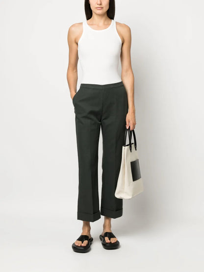 Cropped Flared Trousers