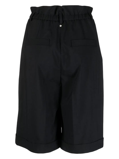 Pleat-Detail Knee-Length Shorts