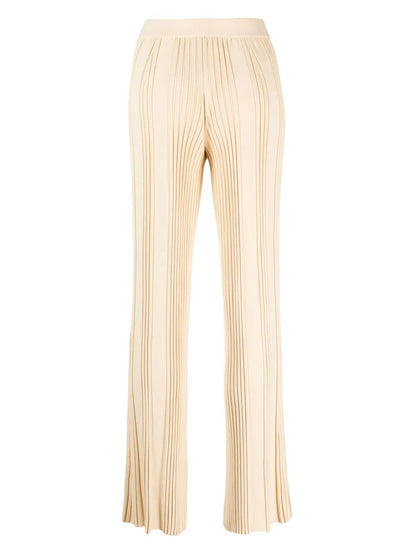 Pleated-Detail Straight-Leg Trousers