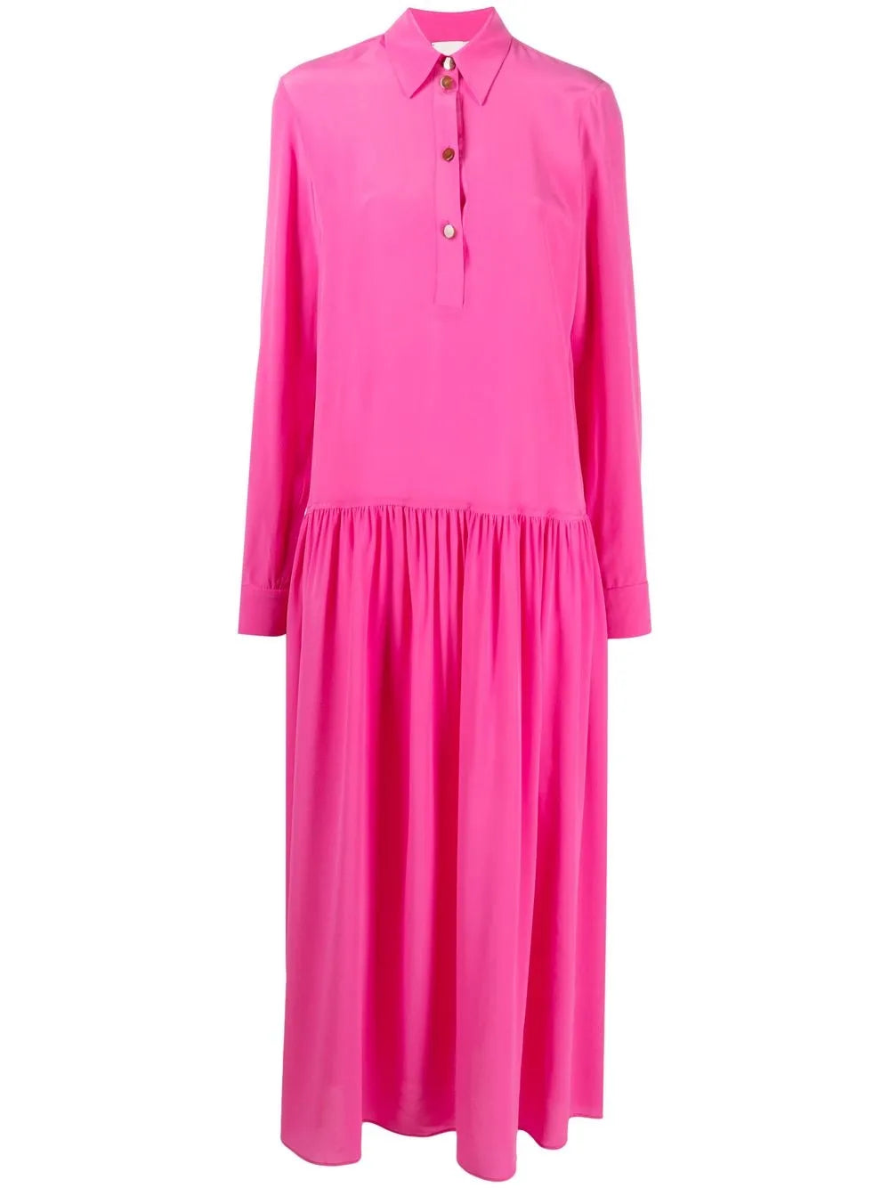 Dropped-Waist Silk Dress