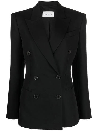 Myra Double-Breasted Wool Blazer