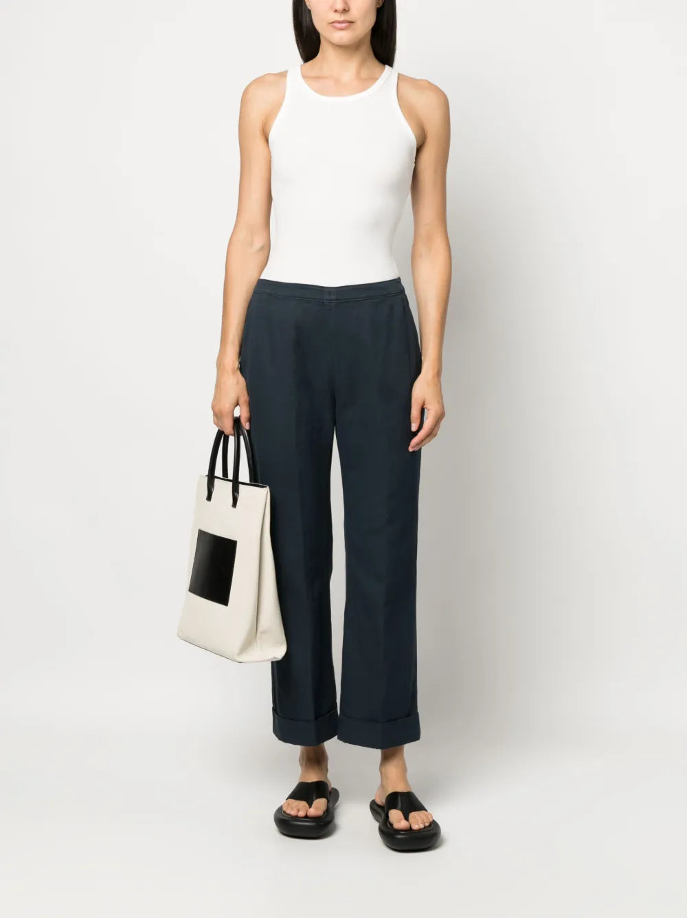 Cropped Flared Trousers