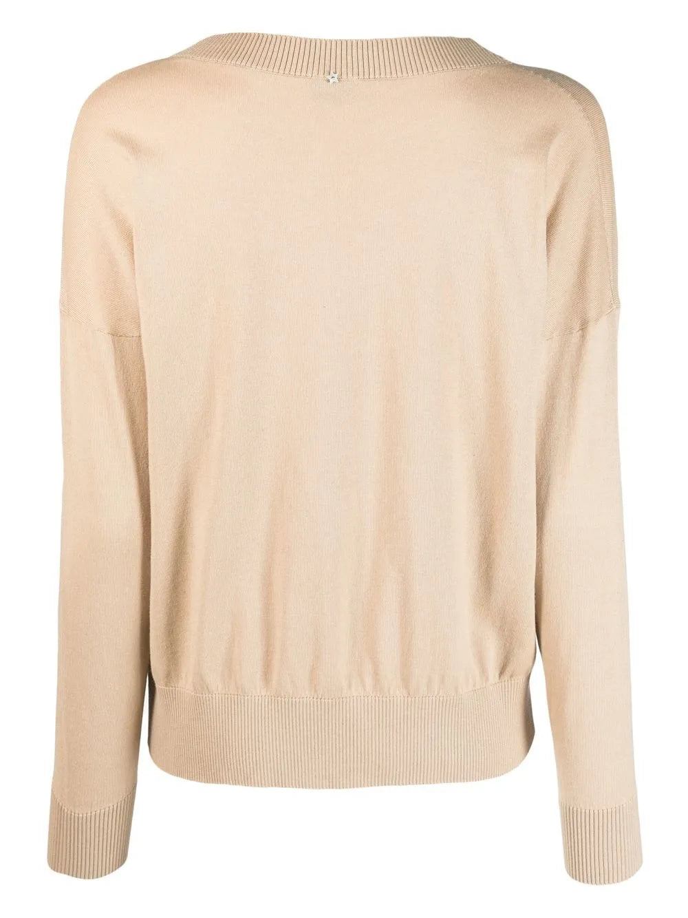 Star-Appliqué Boat-Neck Jumper