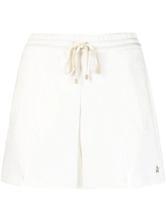 Logo-Embroidery Cotton Track Shorts