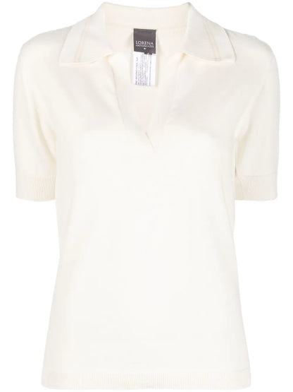 Short-Sleeve Knitted Polo Shirt